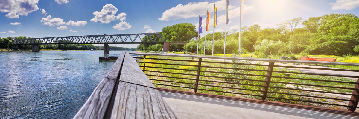 Stadt Germersheim - Rheinterassen Panorama