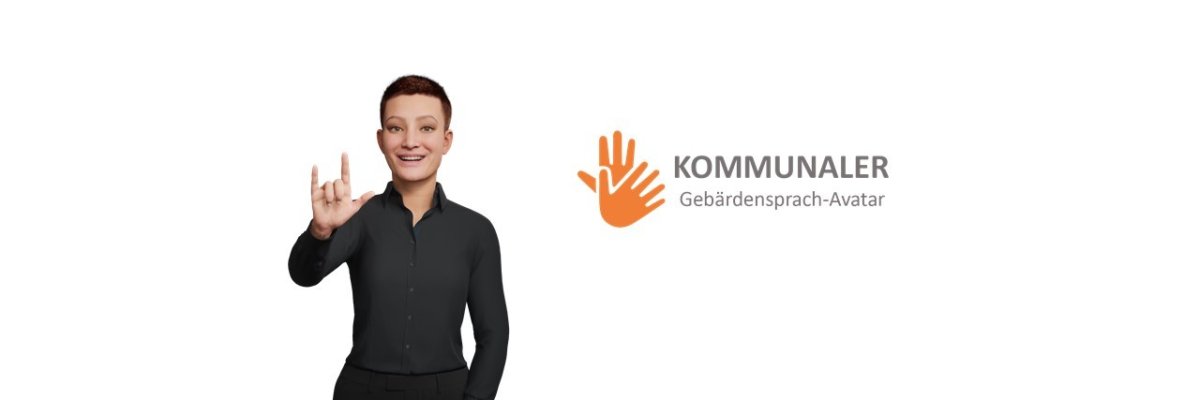 Kommunaler Gebärdensprach-Avatar; Bild vom Avatar Livian mit dem Gebärdensymbol für "Ich liebe dich"
