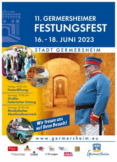 Informationsflyer zum Festungsfest 2023 - 16. - 18. Juni