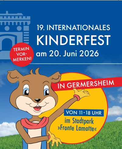 19. Internationales Kinderfest in Germersheim am 20.06.2026 im Stadtpark Fronte Lamotte