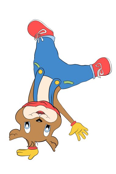 Lamottchen macht einen Kopfstand