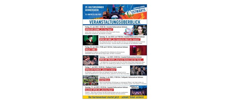 Programm zum Kultursommer 2023