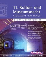 Plakat zur KUMUNA 2011 mit Datum und Highlights