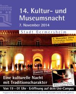 Plakat zur KUMUNA 2014 mit Datum und Highlights