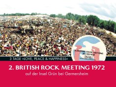 Buchcover zum Bildband 2. British Rock Meeting 1972 - auf der Insel Grün in Germersheim