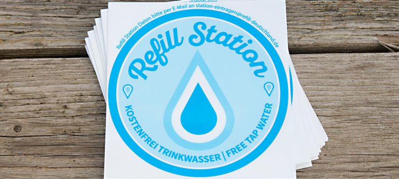 Refill Station Aufkleber