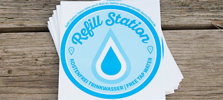 Refill Station Aufkleber