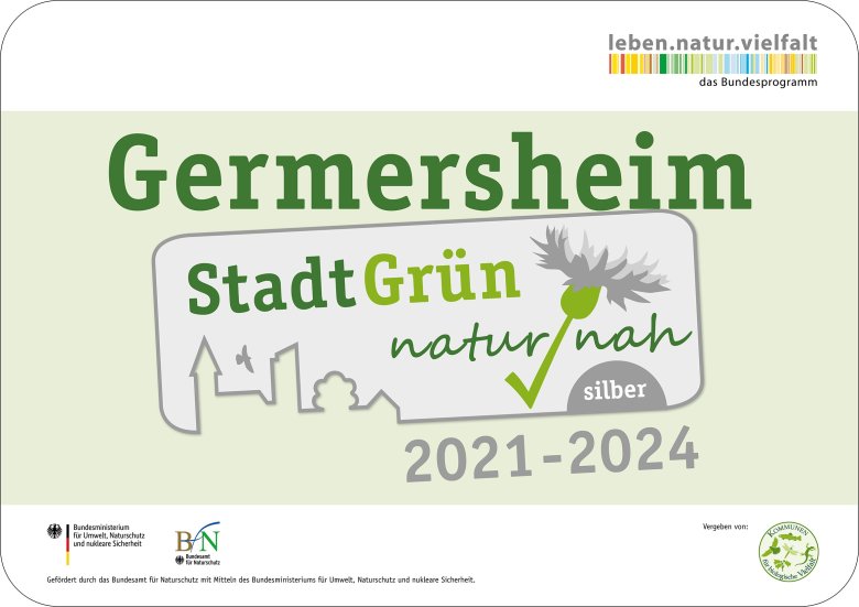 Zertifizierungsurkunde StadtGrün naturnah Germersheim