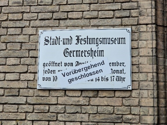 Stadt- und Festungsmuseum der Stadt Germersheim; aufgrund Renovierungsarbeiten derzeit geschlossen