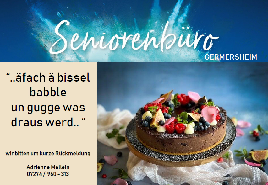 Seniorenbüro Germersheim - Cafe Plauder im Bürgerhaus