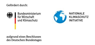 Logo des Bundesministeriums für Wirtschaft und Klimaschutz und der Nationalen Klimaschutz Initiative, durch die das Projekt gefördert wurde