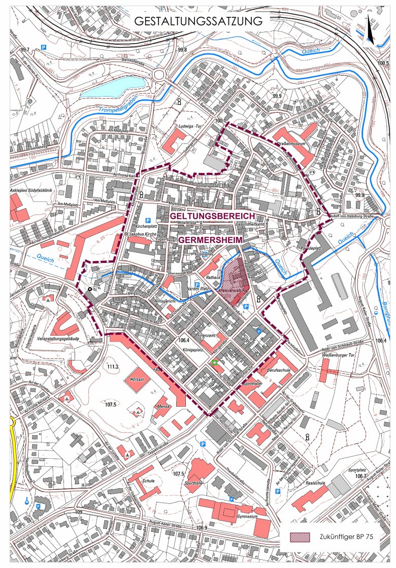 Geltungsbereich der Gestaltungssatzung Germersheim
